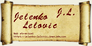 Jelenko Lelović vizit kartica